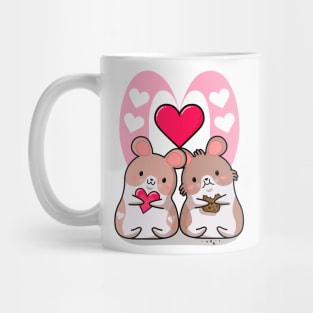 kawaii style, lovers mice, Valentine's day, cute kawaii mice. Mug